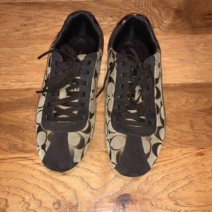 Brown coach sneakers